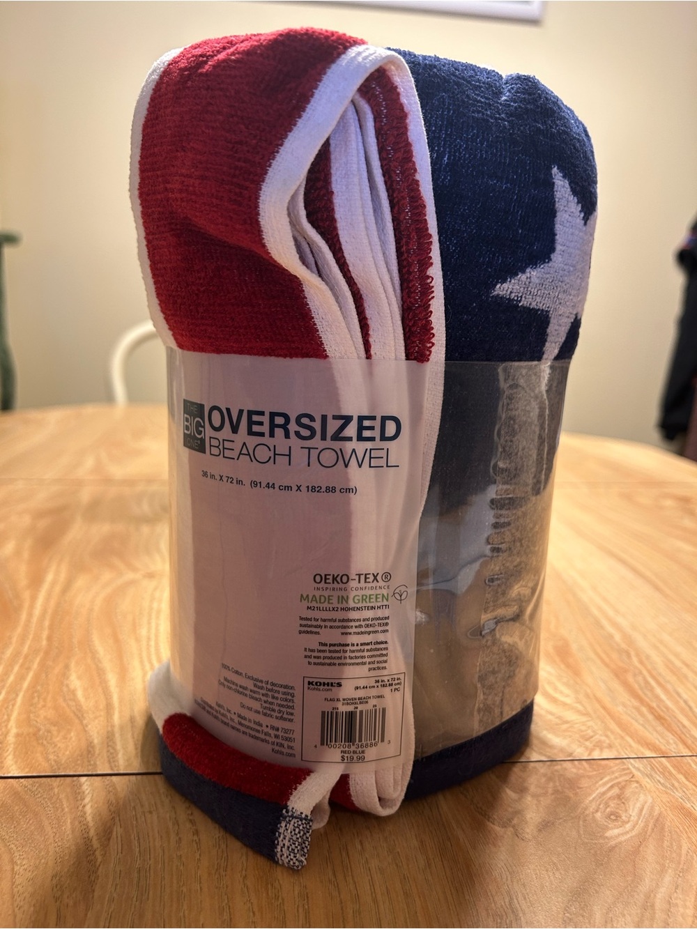 Oversized Red, White, & Blue Stars & Stripes Beach Towel - The Big One